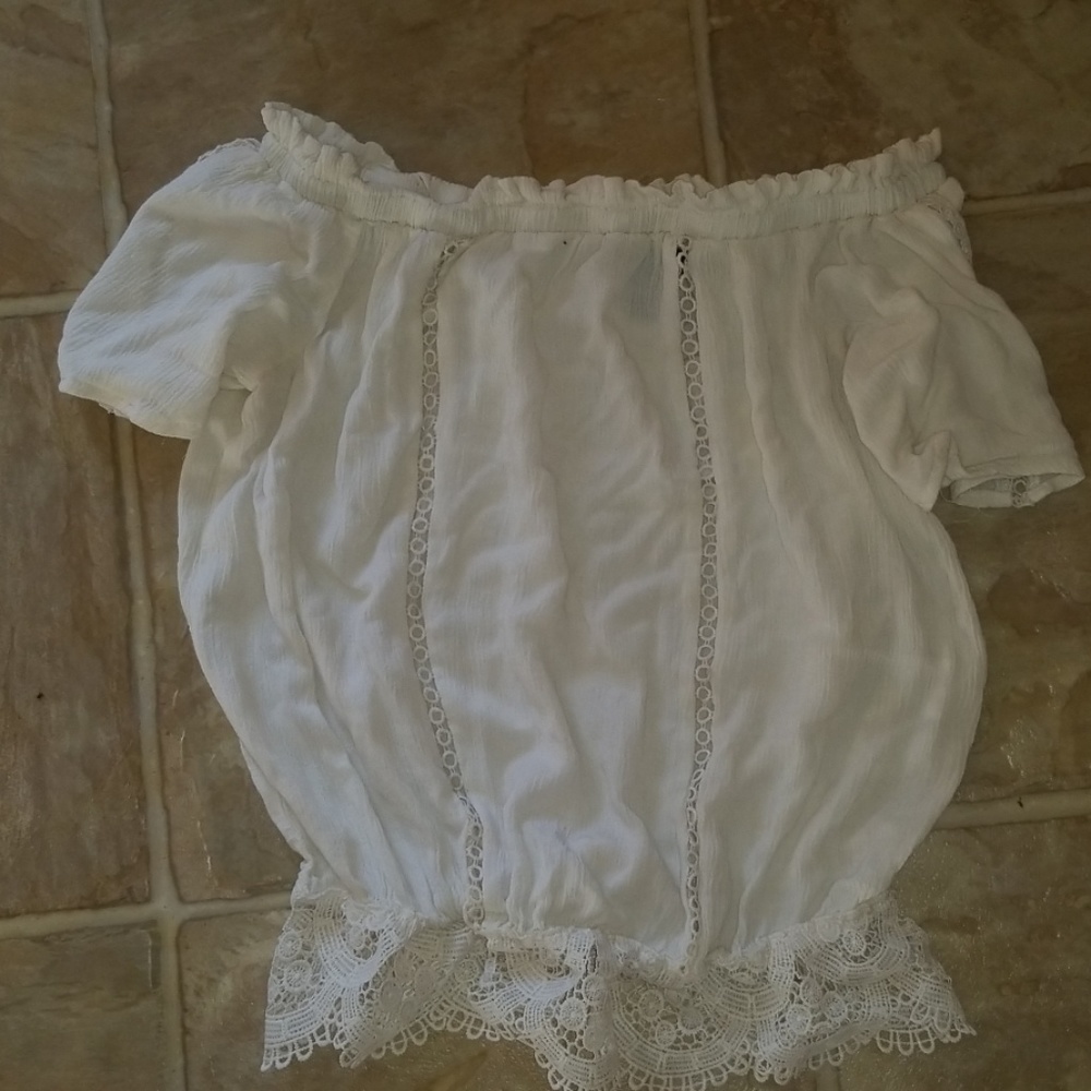 (SOLD) - White off the shoulder top
